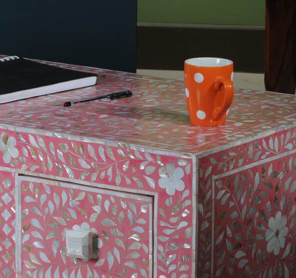 Caring for furniture made with mother of pearl inlay
