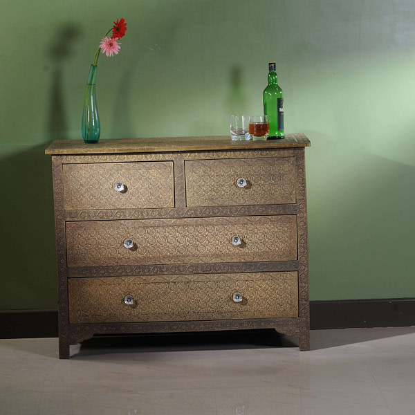 Brass Chest of Drawers